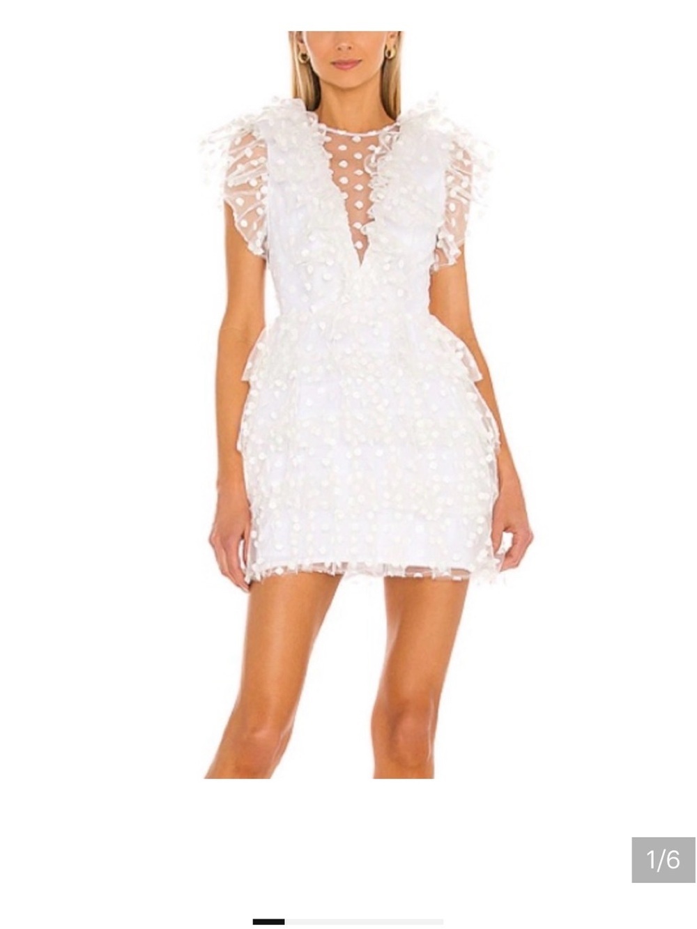 NWT Majorelle S white polka dot dress white bridal party